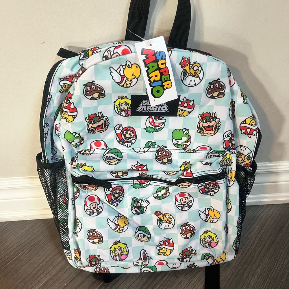 Nintendo Super Mario Kids Backpack - White and Multicolor